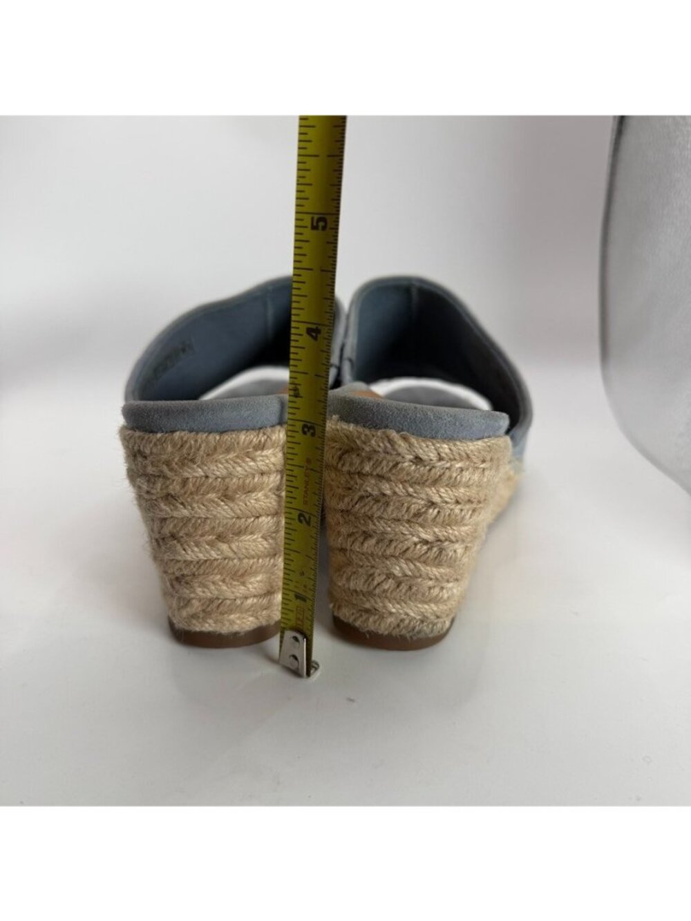 Vionic Tulum Kadyn Espadrille Wedge Slide Sandal Women Size 6 Blue Suede - Picture 5 of 8
